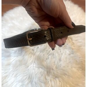 Brown Genuine Snakeskin Leather Belt